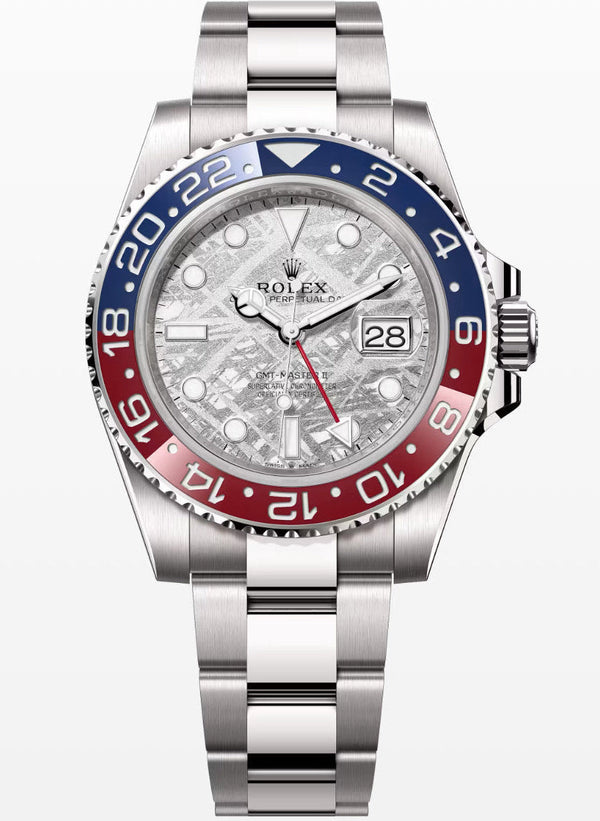 Rolex GMT Master 2 126719BLRO white gold meteorite dial 2025 brand new unworn