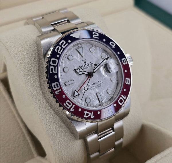 Rolex GMT Master 2 126719BLRO white gold meteorite dial 2025 brand new unworn