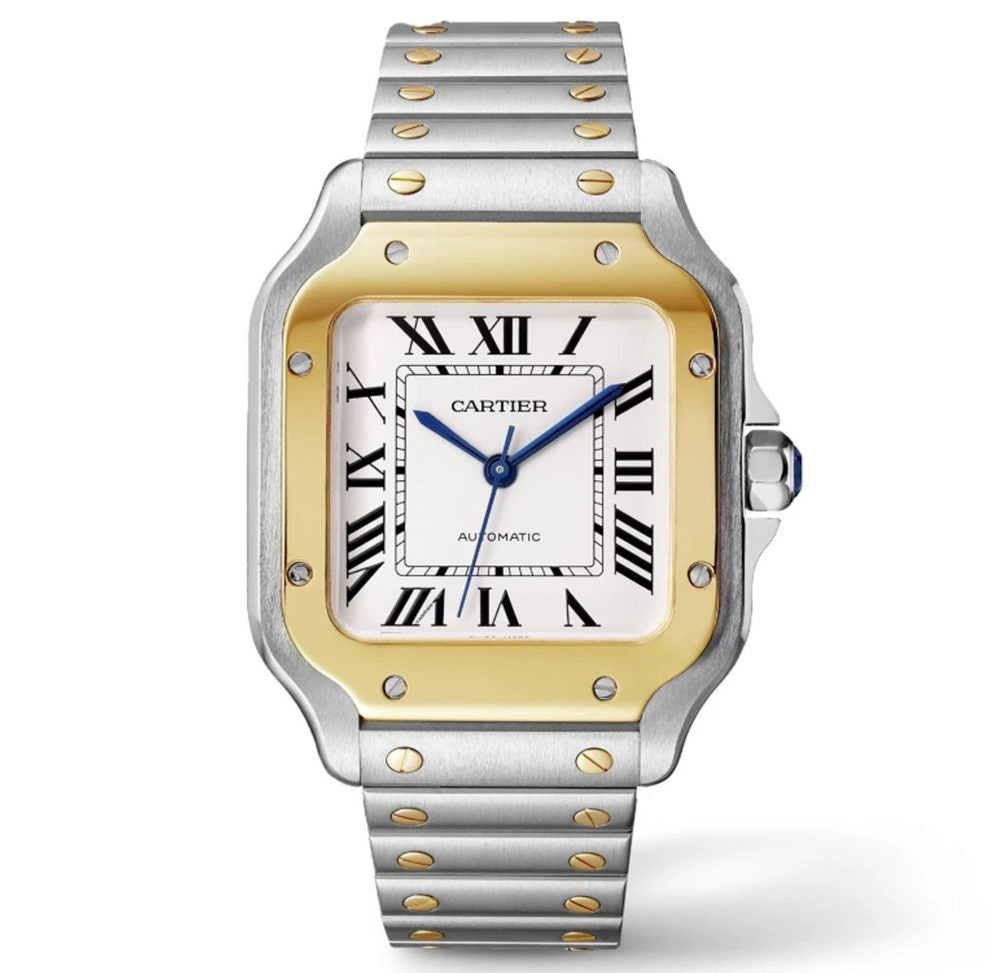 Cartier Santos two tone gold large model ref: W2SA0009