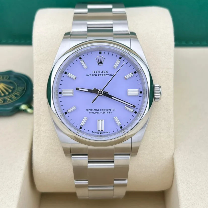 Oyster perpetual 31mm Lavender dial 2025 unworn box and papers