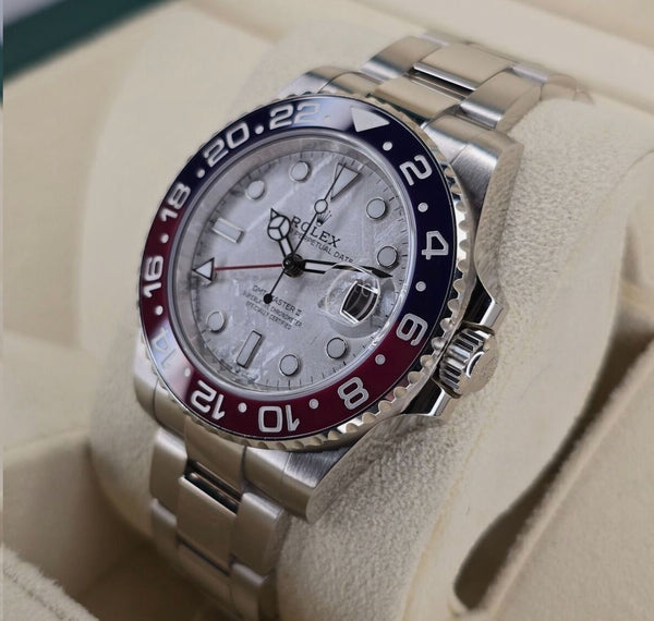 Rolex GMT Master 2 126719BLRO white gold meteorite dial 2025 brand new unworn