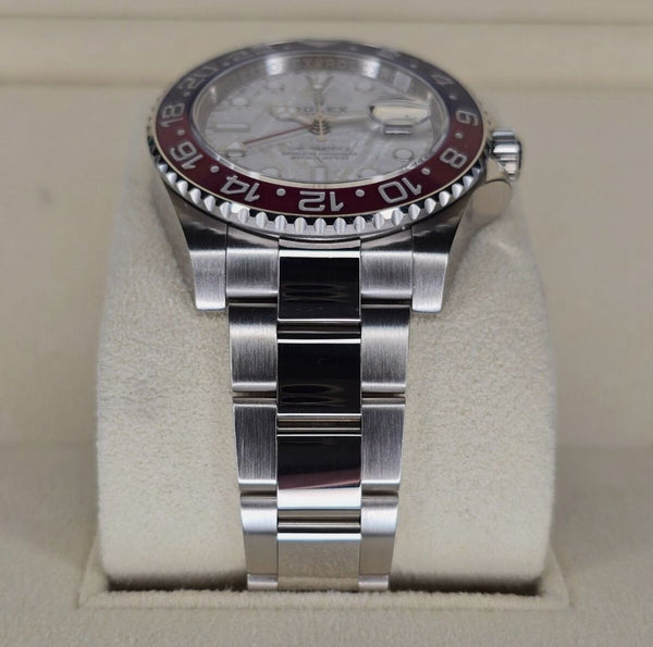 Rolex GMT Master 2 126719BLRO white gold meteorite dial 2025 brand new unworn