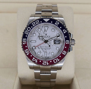 Rolex GMT Master 2 126719BLRO white gold meteorite dial 2025 brand new unworn