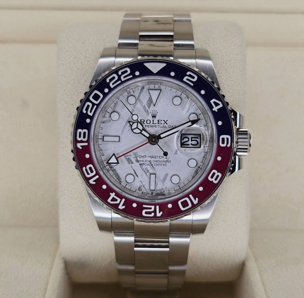 Rolex GMT Master 2 126719BLRO white gold meteorite dial 2025 brand new unworn
